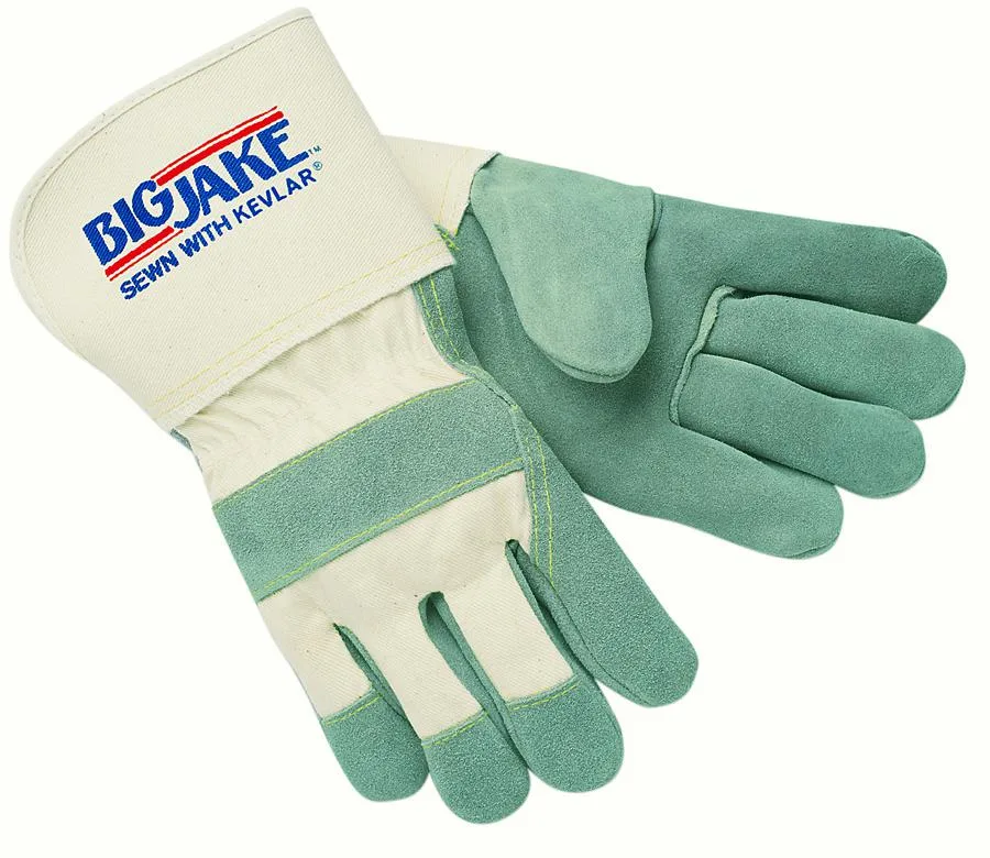 Memphis Memphis 1710L leather palm gloves, pair, grey, size L — product photo