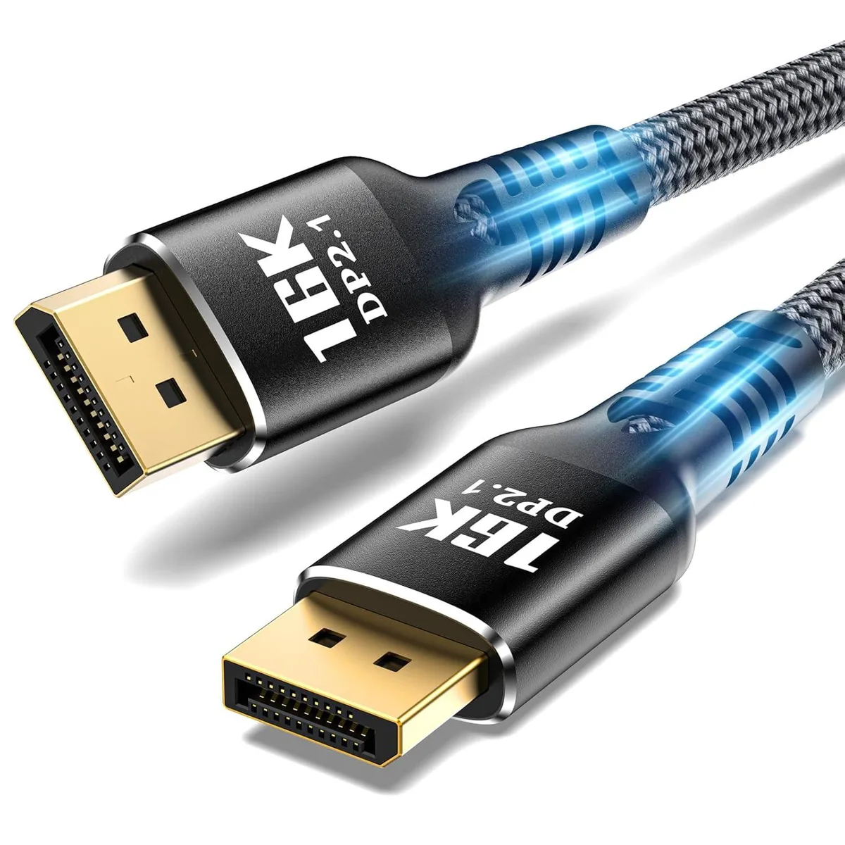 LUOM LUOM A0108 DisplayPort 2.1 cable 3.3 ft 80 Gbps 16K@60Hz 8K@120Hz 4K@240Hz 2K@360Hz — product photo