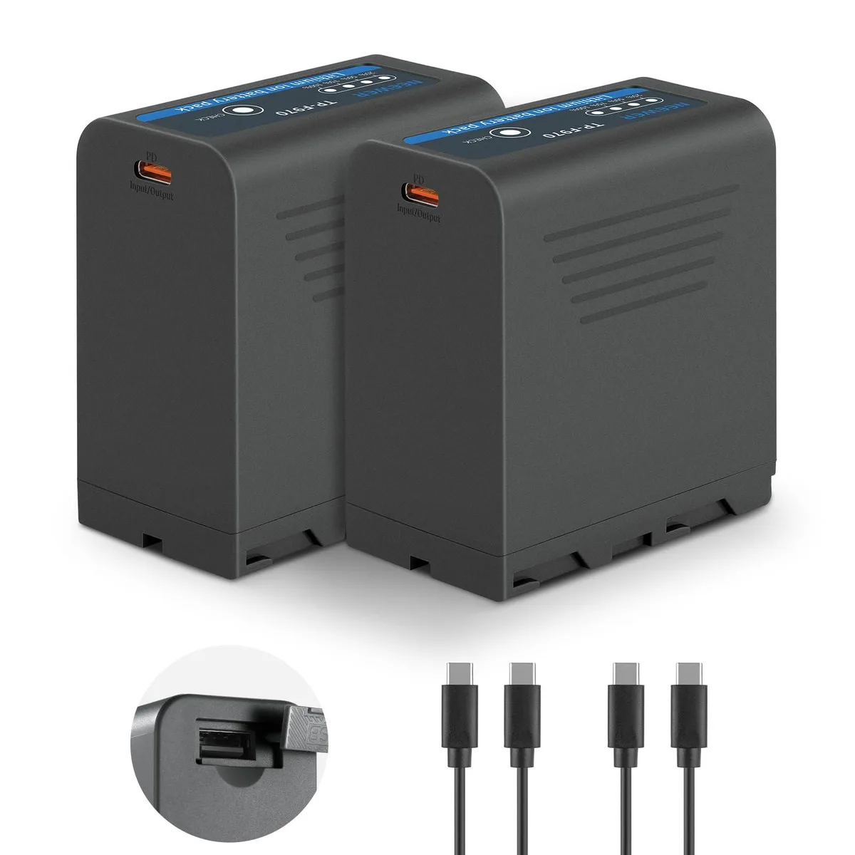  NEEWER TP-F970 NP-F970 7800mAh 2-Pack USB-C PD — product photo