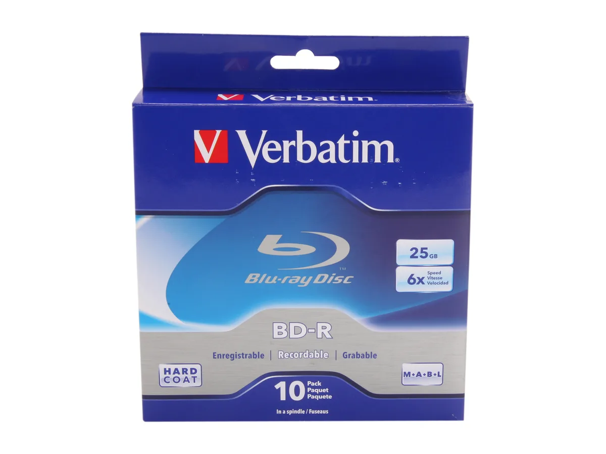 VERBATIM VERBATIM 97238 25GB 6X BD-R 10 Packs blu-ray media — product photo