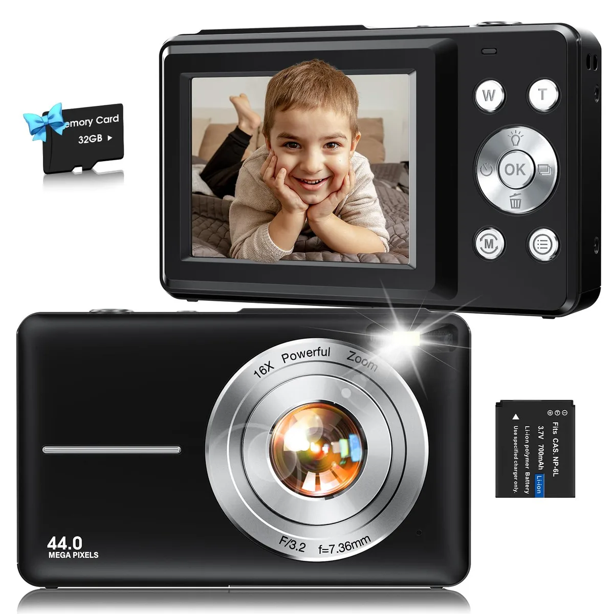  Polaroid PIXPRO DC403 44MP 1080P 16X Zoom 32GB Card Black — product photo