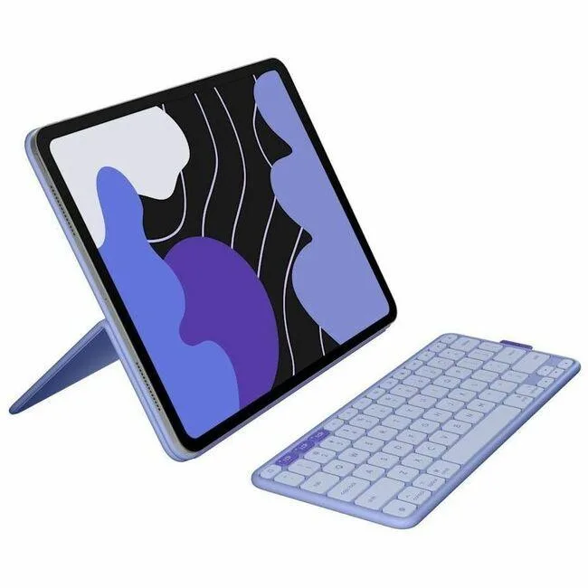 Logitech Logitech 920-013839 Flip Folio Keyboard Cover e-book accessory for 11 iPad Pro 2024 Air 2024 5th Gen Lilac — product photo