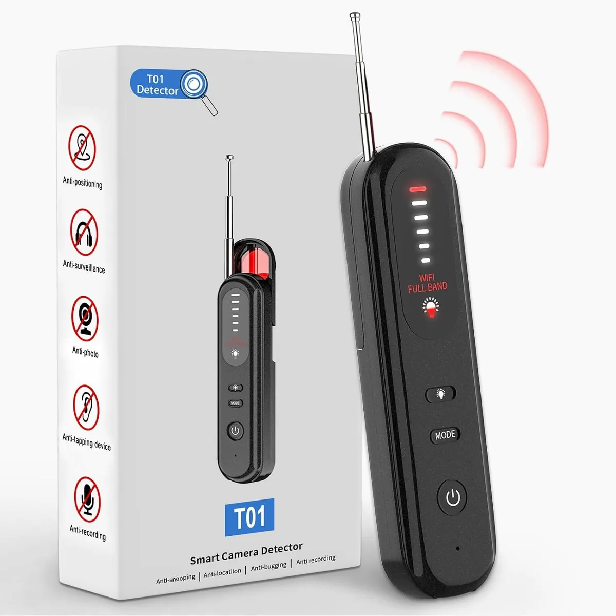 fanic fanic Hidden Camera Detector Home Safety 15cm-15m 100MHz-2.7GHz 1500/s 33.5g — product photo