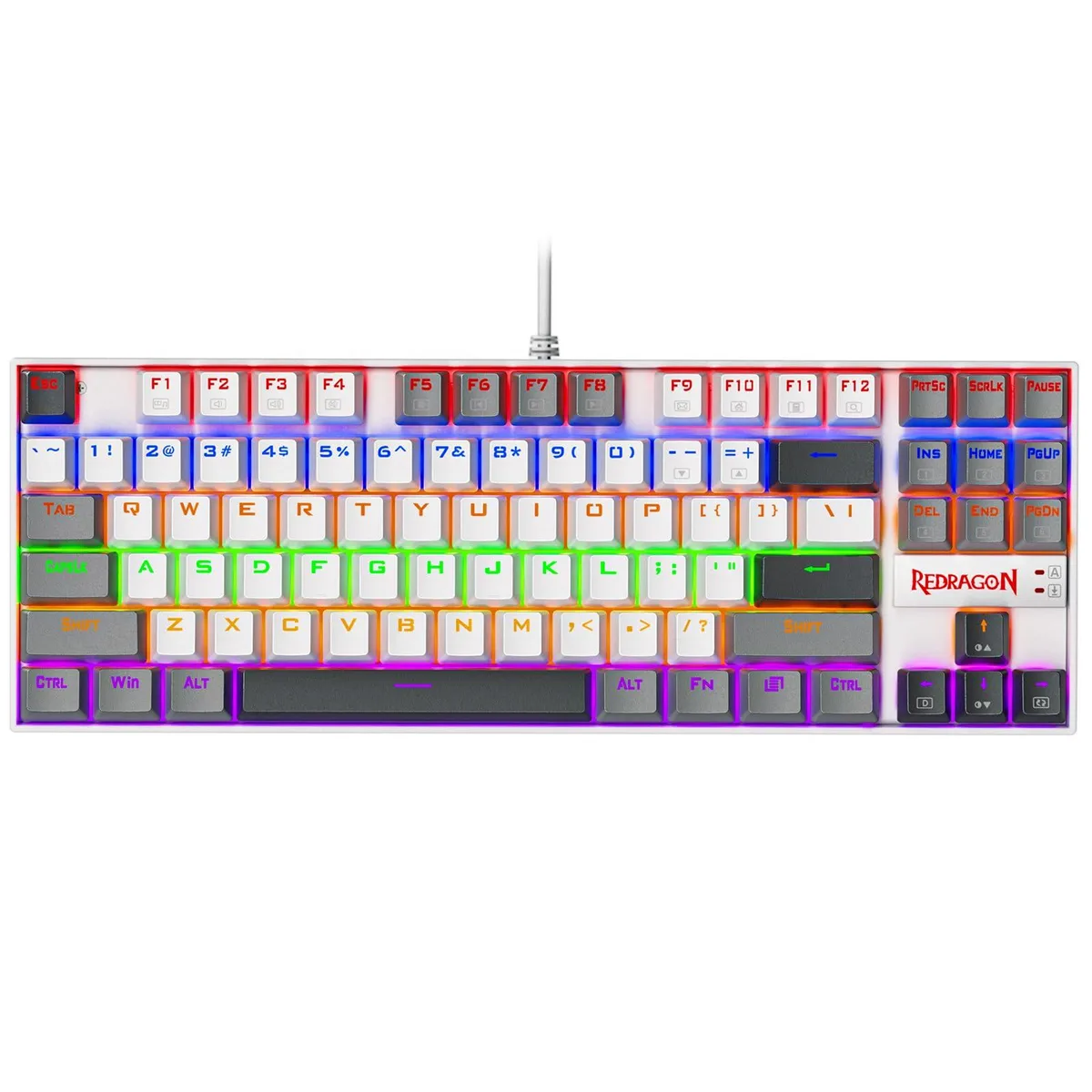  Redragon K552WGL-R 87-Key Mechanical Gaming Keyboard Polar Monolith — product photo