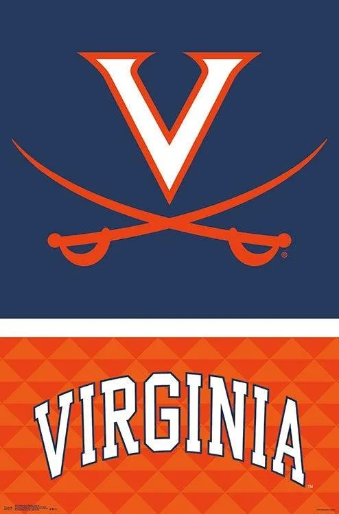 University of Virginia logo poster print, 22 by 34 inches, on premium heavy stock paper