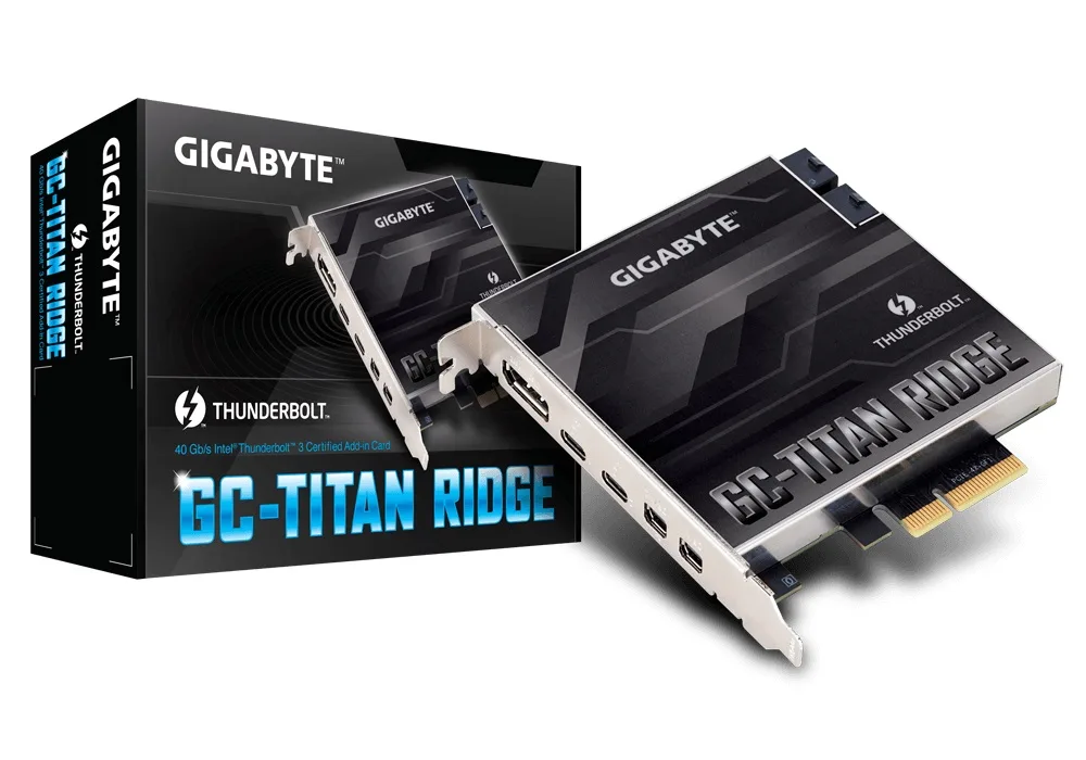 GIGABYTE GIGABYTE GC-TITAN RIDGE rev. 1.0 Thunderbolt 3 expansion card — product photo