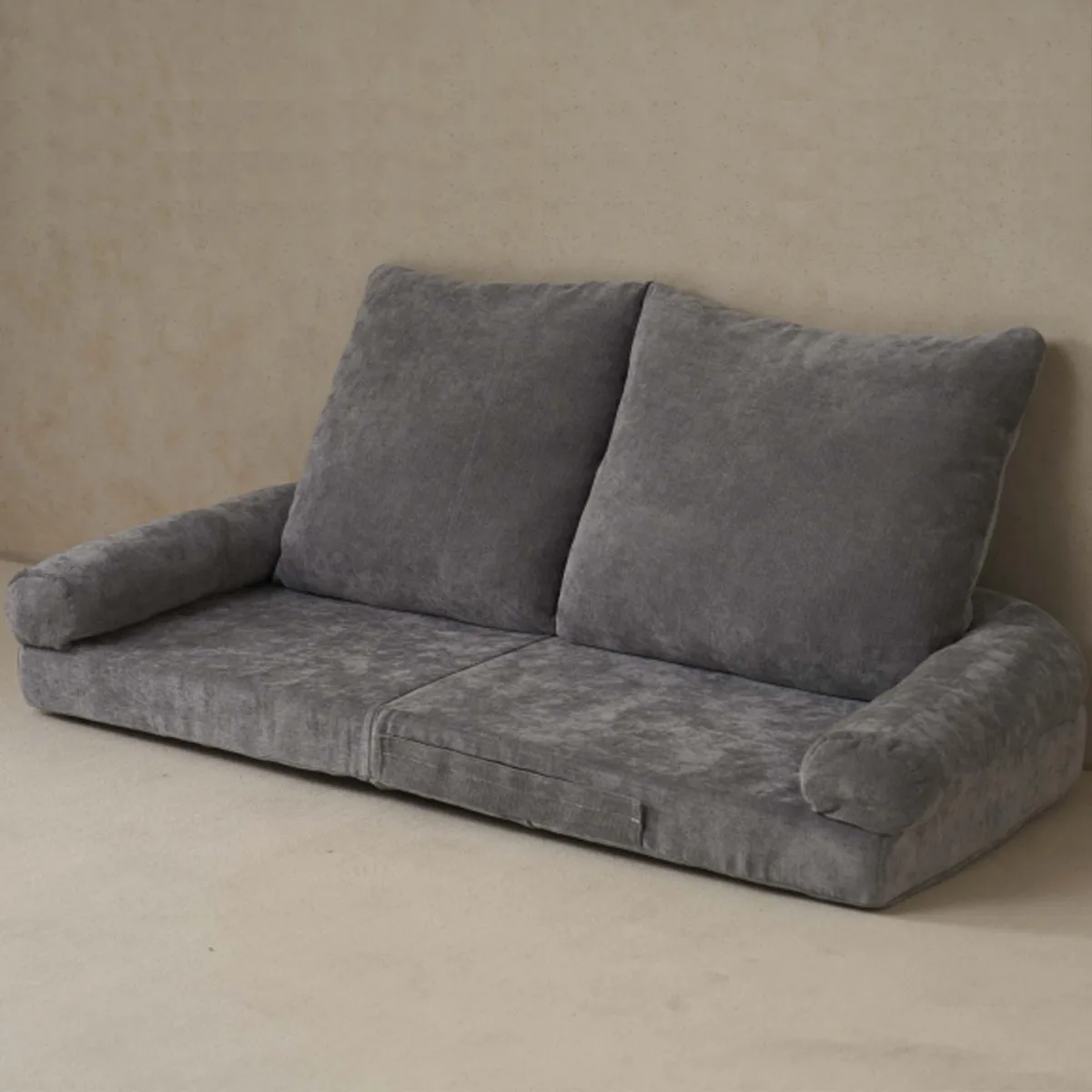 tuphen tuphen Convertible Fold-Out Single Sofa Bed Gray Right 18 sections adjustable — product photo