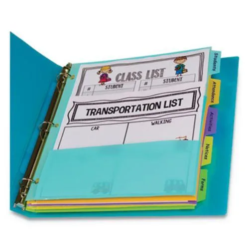 C-Line C-Line 5-Tab Index Dividers with Multi-Pockets 07650 — product photo