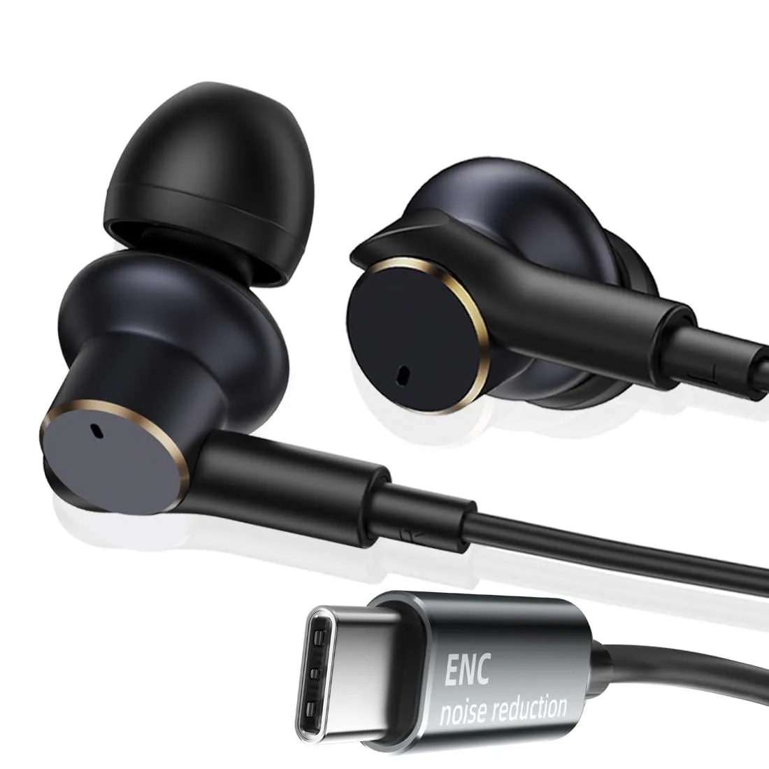 BACKWIN ENC800 USB-C In-Ear Headphones 10 mm Dual Driver 32 Ω 96 dB 125 g Black — product photo