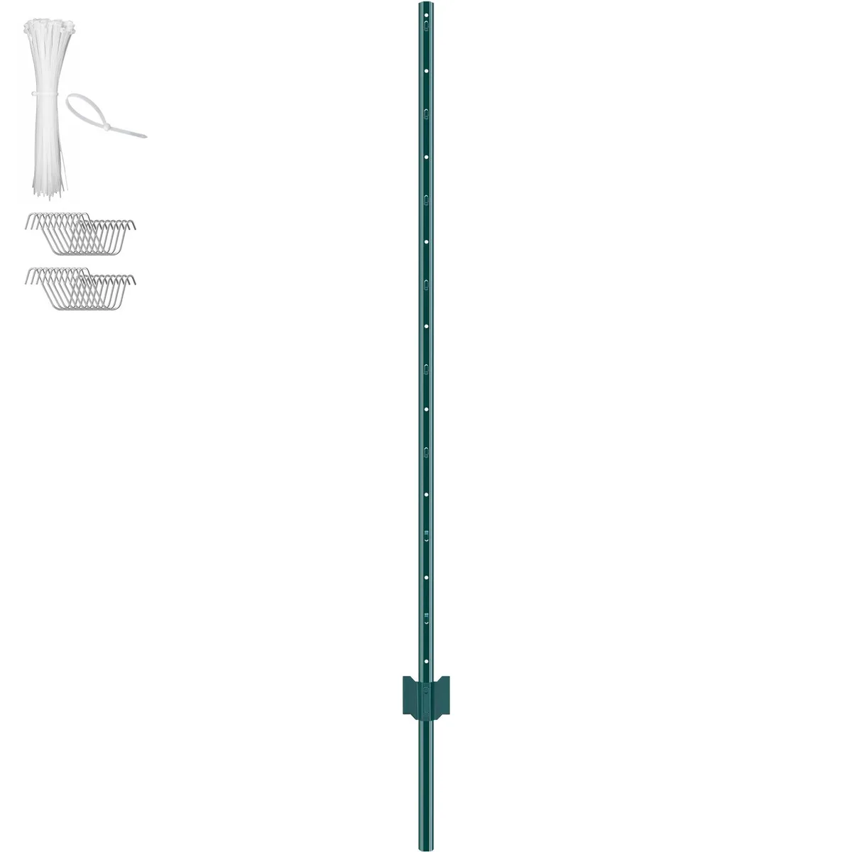 VEVOR VEVOR 10-Pack 5 ft U-Channel Steel Fence Posts Green — product photo