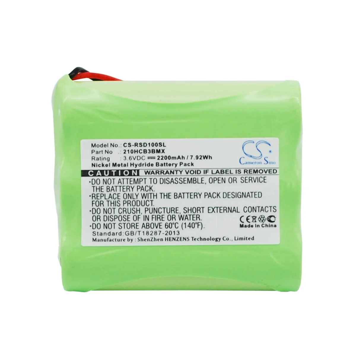 Cameron &amp; Co Cameron &amp; Co DS-CS-RSD100SL 3.6V 2200mAh Ni-MH portable audio — product photo