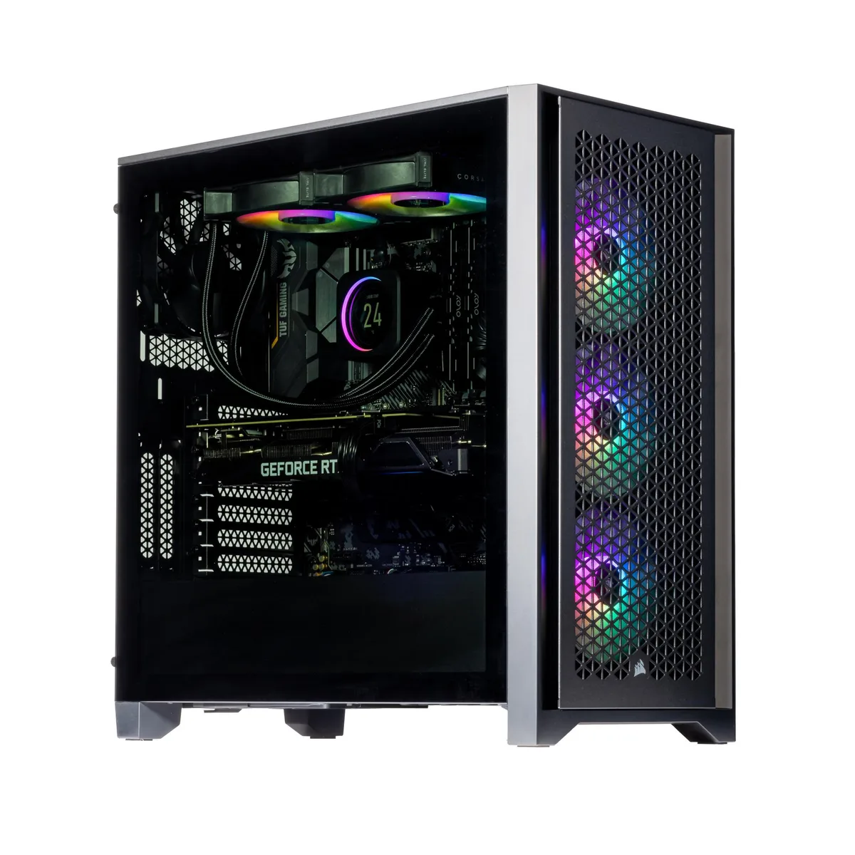 Velztorm Velztorm Tentorix gaming PC Ryzen 7 5800X3D RTX 5070 Ti 64GB DDR4 2TB PCIe SSD 240mm AIO 750W Win 11 Home — product photo
