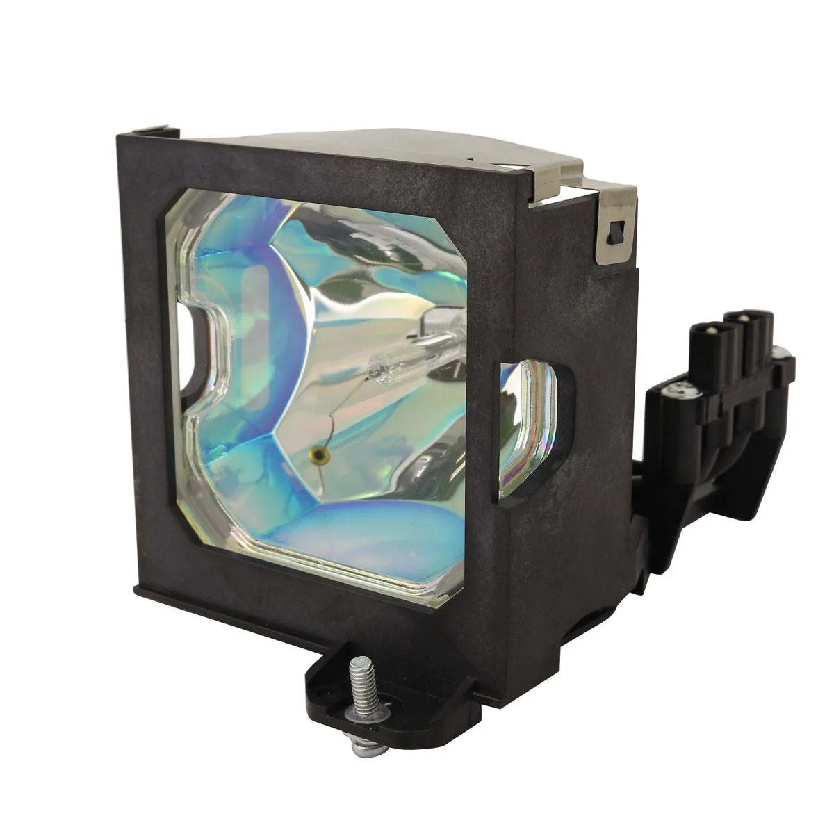Projector lamp module in black housing with connector