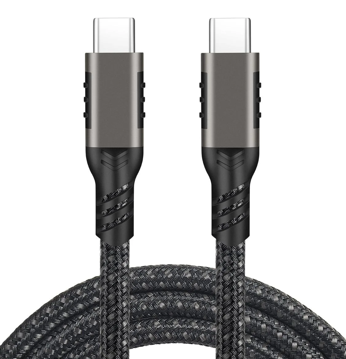 Nakedcellphone Nakedcellphone USB-C Braided Charge/Sync Cable 2m 6.5ft 100W 20Gbps Black — product photo