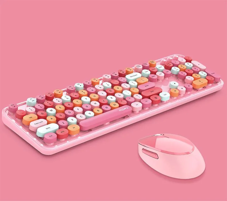 Corn Electronics Corn Electronics Gaming Keyboard Pink 2.4GHz 2400 DPI — product photo