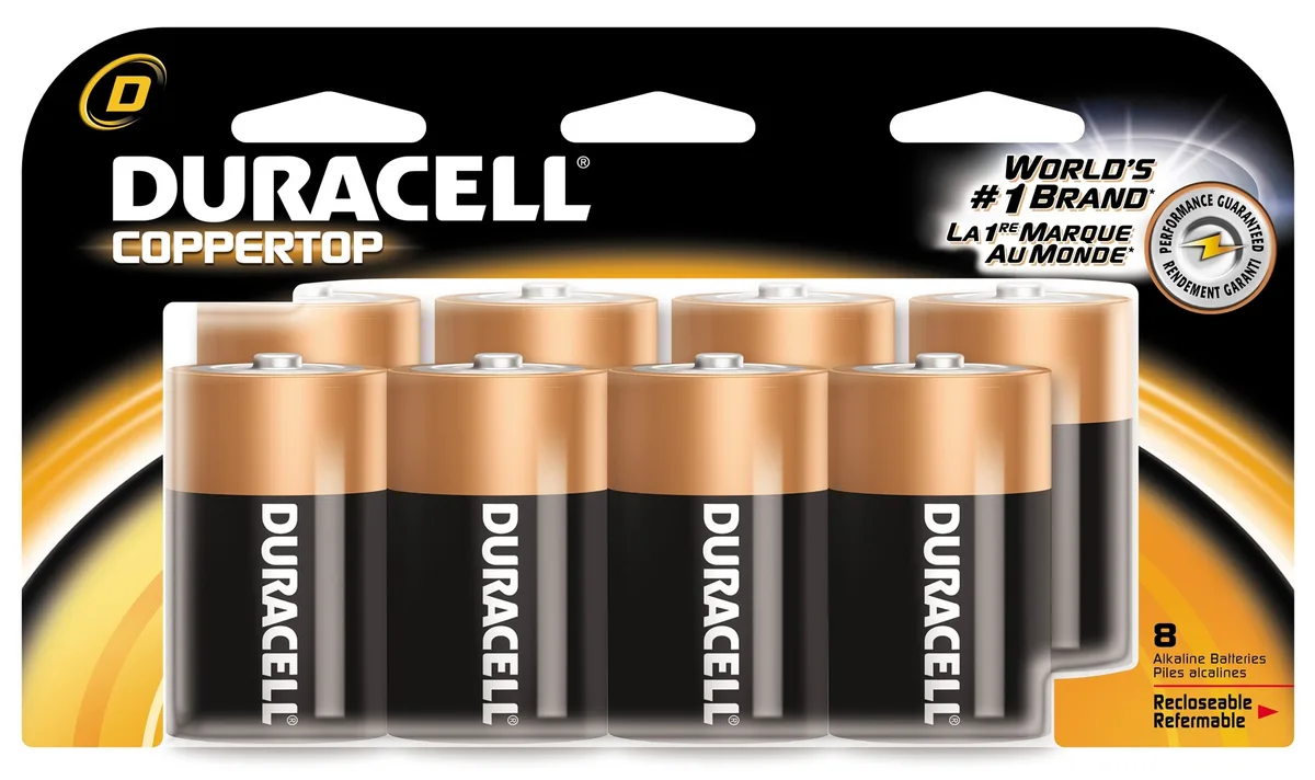 DURACELL DURACELL MN13RT8Z 1.5V D Alkaline Battery 8-pack — product photo