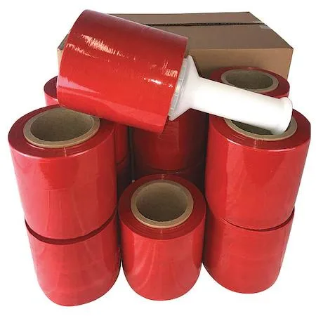 Zoro Select Zoro Select PSD58010 stretch wrap 80 ga pink 5 in 1000 ft standard duty reusable handle 12 rolls — product photo