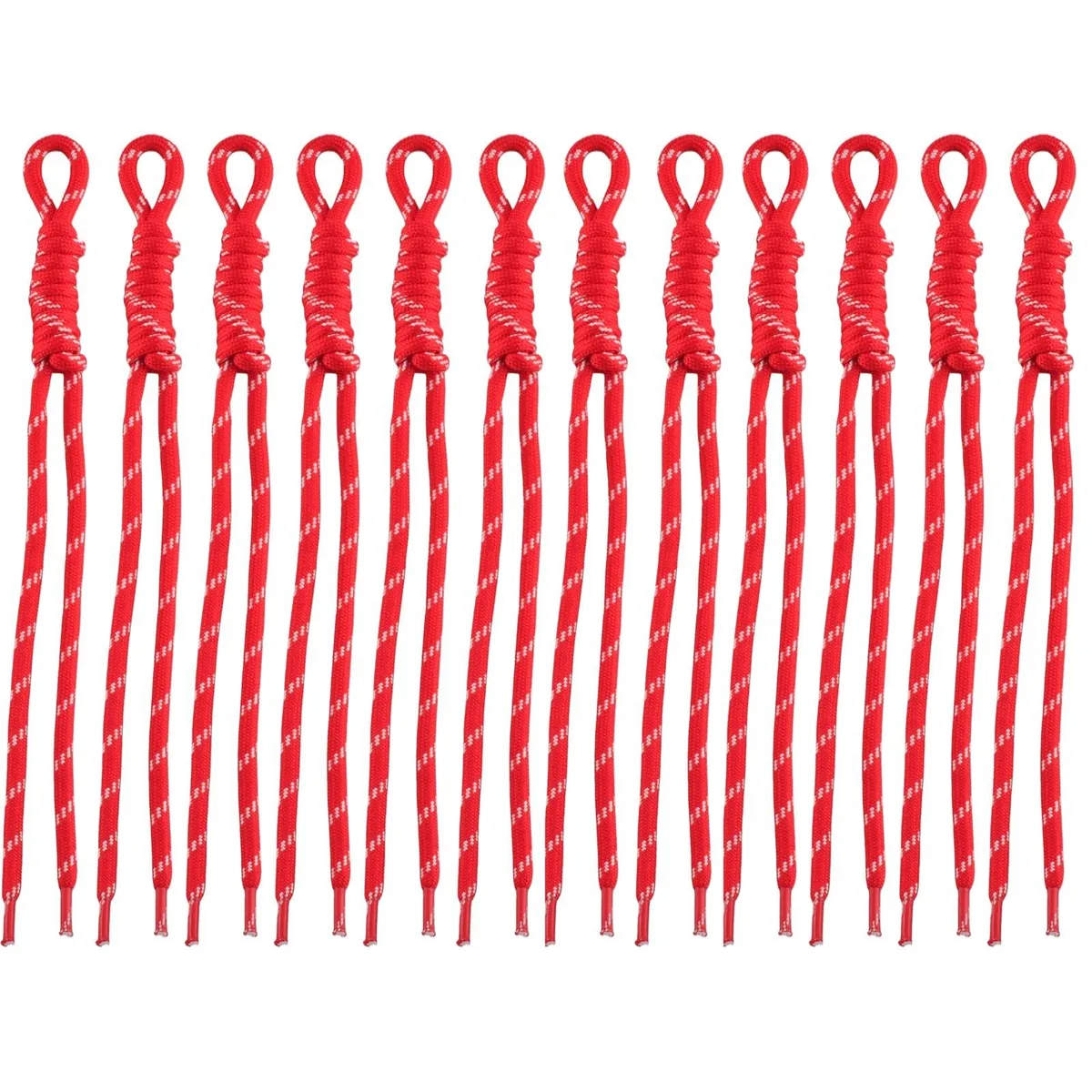 Cmidy Paracord Keychain 12pcs Braided Nylon Red — product photo