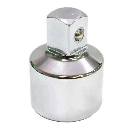 Chrome-finished 1-inch drive socket adapter, alloy steel construction