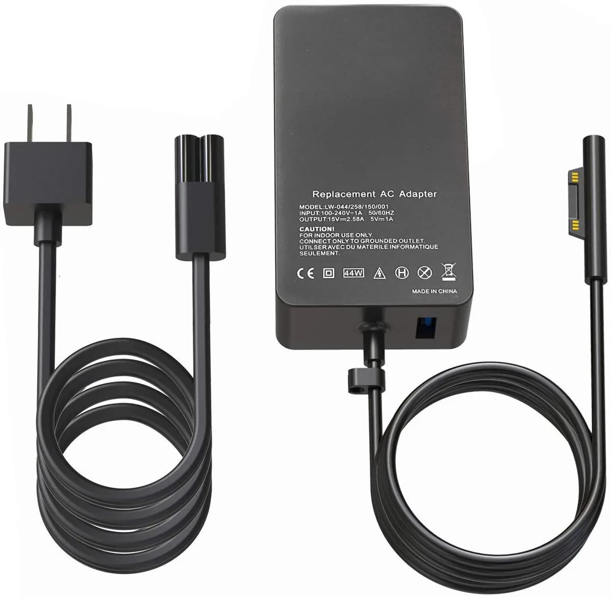 myVolts myVolts 44W Surface Charger with USB Port Replace for Pro 7 6 5 4 3 Laptop Go Book — product photo