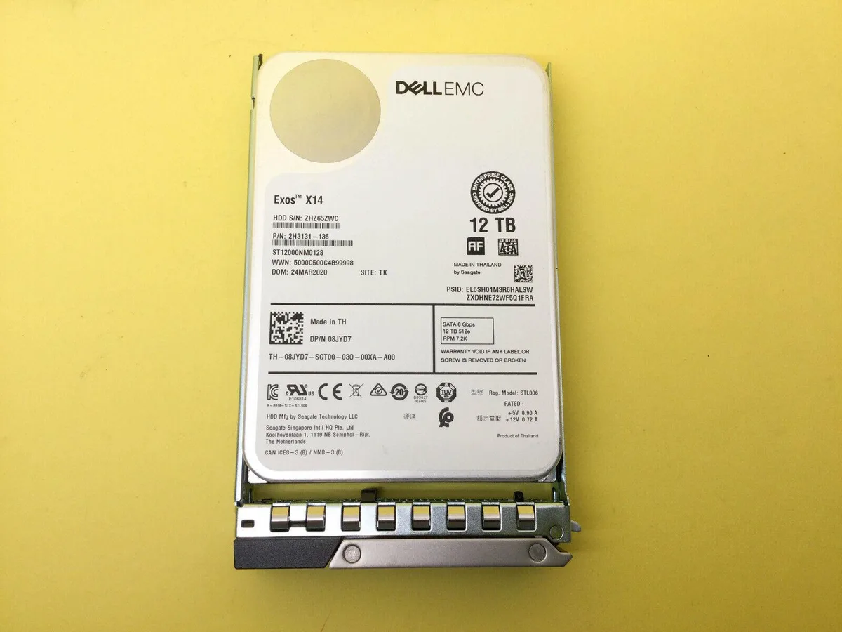 DELL DELL ST12000NM0128 12 TB 3.5 in 7200 RPM SATA HDD accessory — product photo