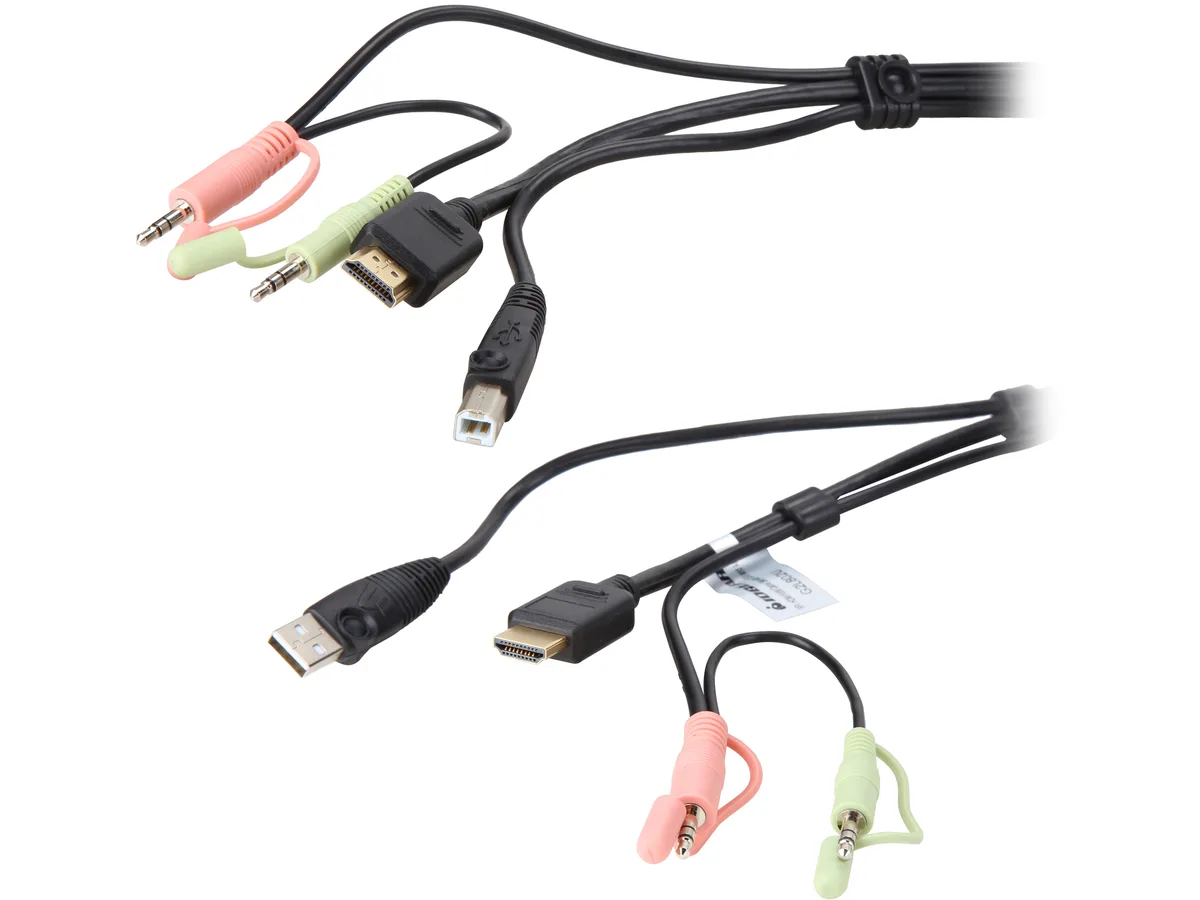 IOGEAR IOGEAR G2L802U HDMI KVM cable 6 ft 1080p USB 2.0 3.5mm audio — product photo