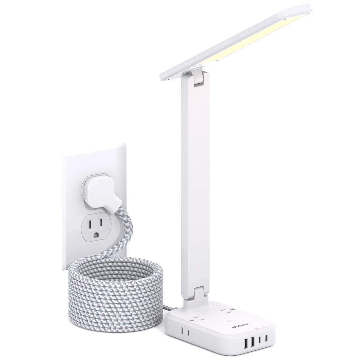 Table Lamp 30W USB-C PD Touch 8-in-1 Power Strip — product photo