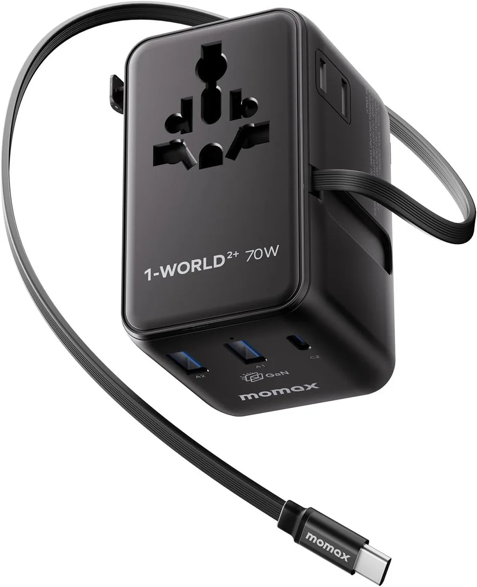 BASEUS BASEUS 70W Universal Travel Adapter 6-in-1 ac adapter — product photo