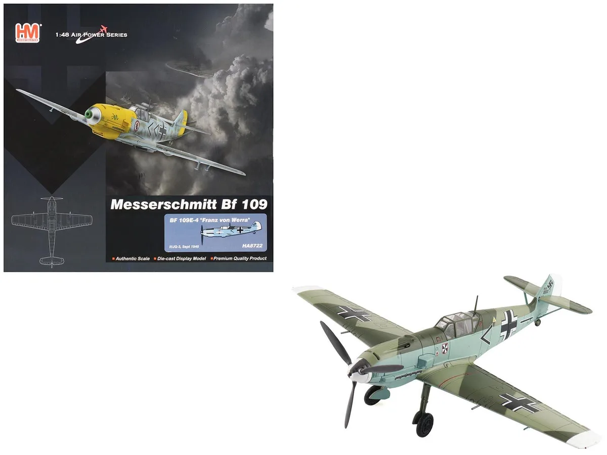 Hobby Master Hobby Master Messerschmitt BF 109E-4 "Franz von Werra" 1/48 Diecast — product photo