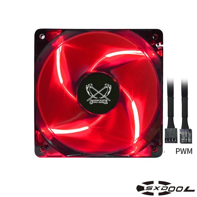 SXDOOL SXDOOL SC1225LED12M 120mm PWM case fan Red LED — product photo