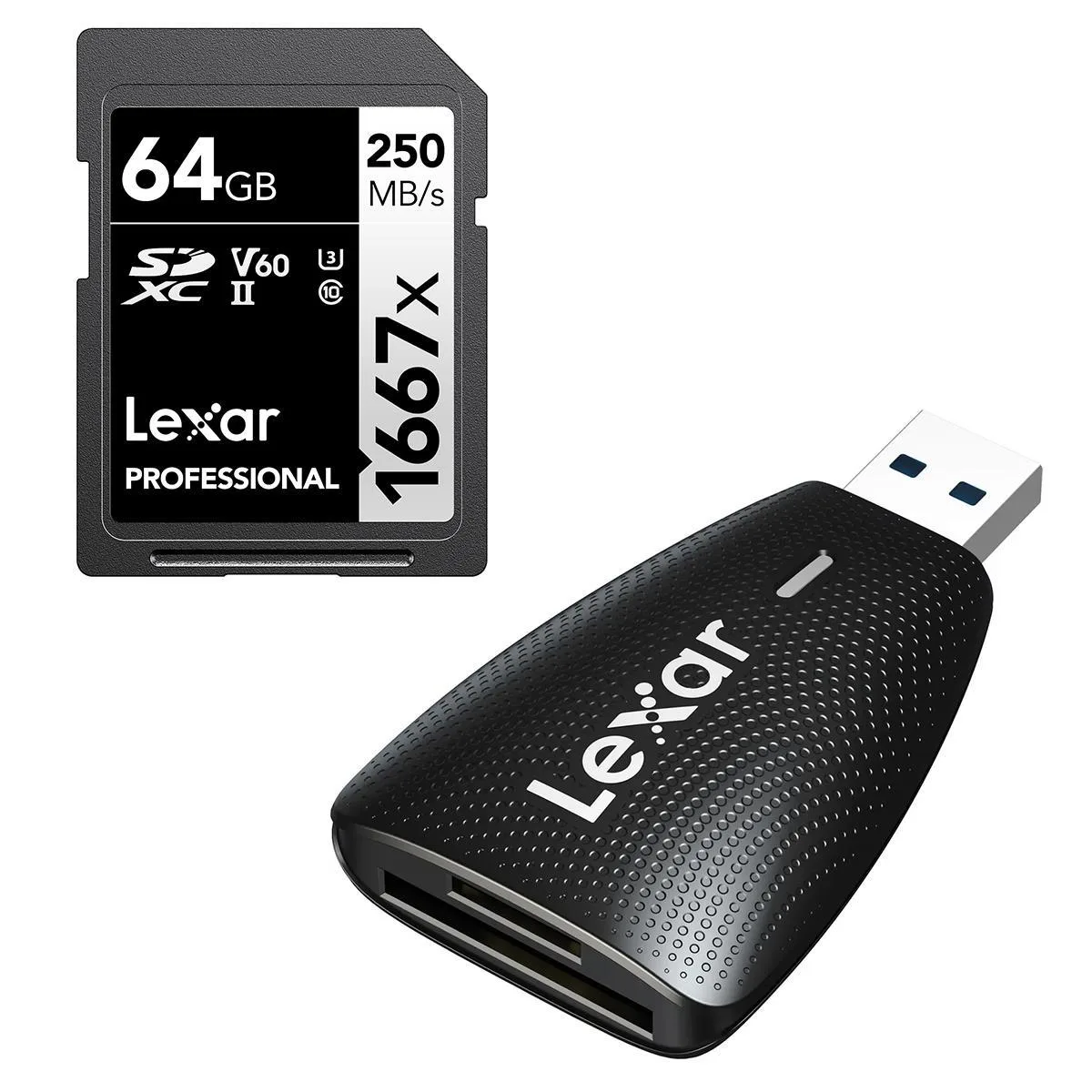 Lexar Lexar SILVER Professional 1667x 64GB UHS-II SDXC memory card — product photo
