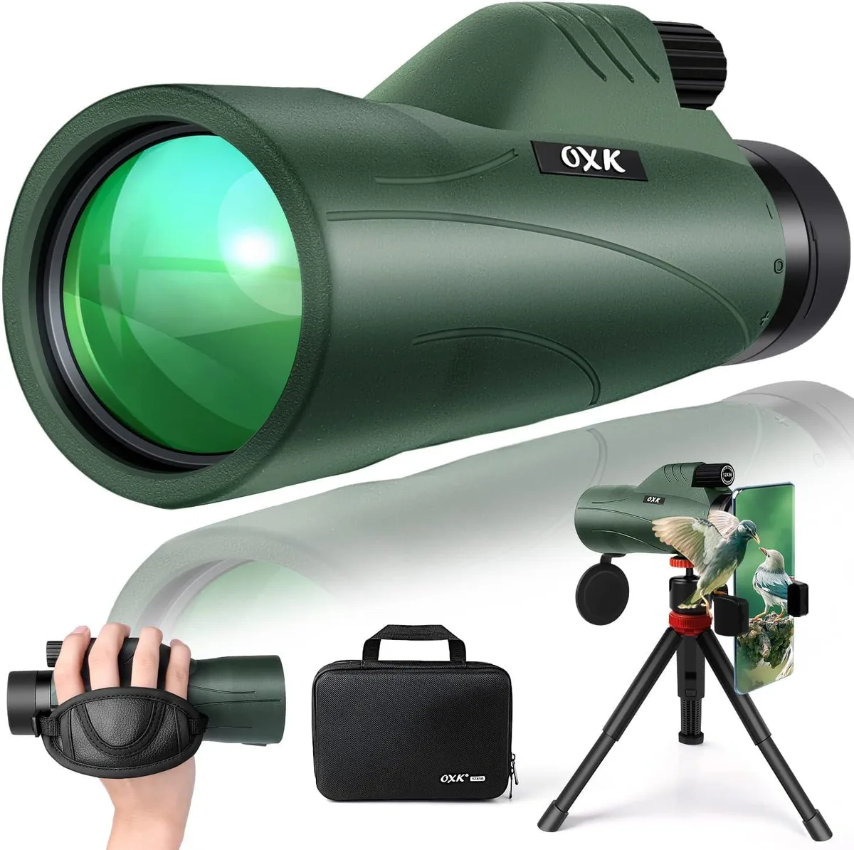 WUQ WUQ 12x56 Monocular with Smartphone Adapter Tripod Travel Bag — product photo