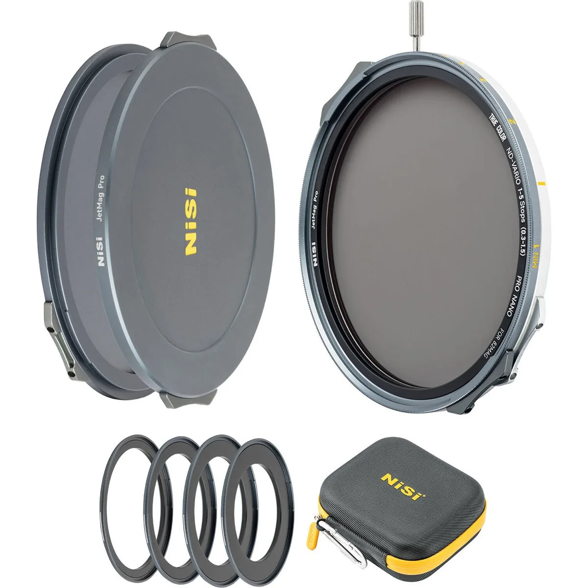 Nisi Nisi JetMag Pro 82MAG Variable ND Magnetic Flex Filter Kit with 67 72 77 82mm Adapter Rings — product photo