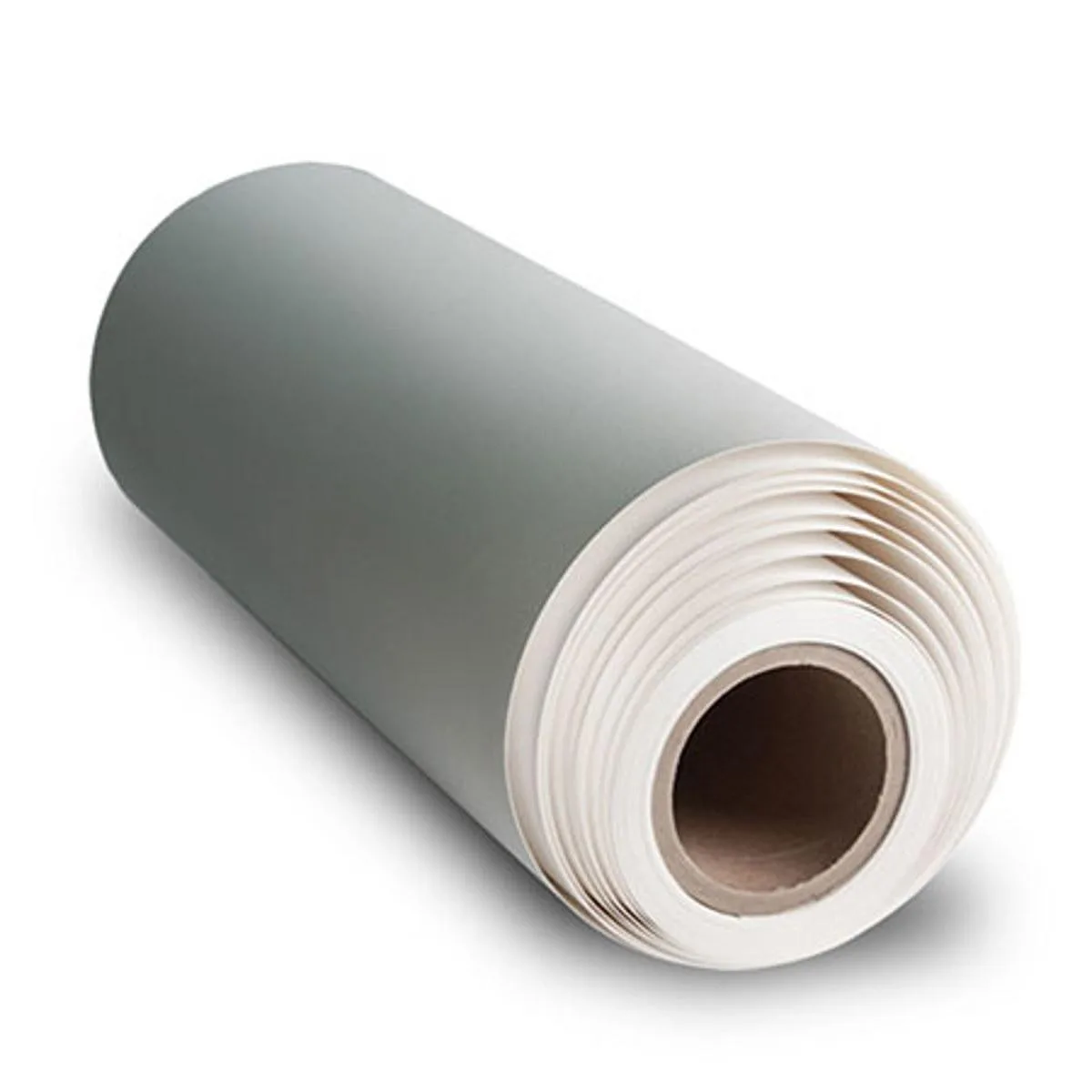 White matte canvas roll on a cardboard core, 44 inches wide