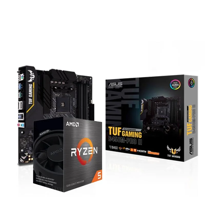 ASUS ASUS TUF GAMING B450M-PRO II AMD Motherboard CPU Combo with Ryzen 5 5600 — product photo