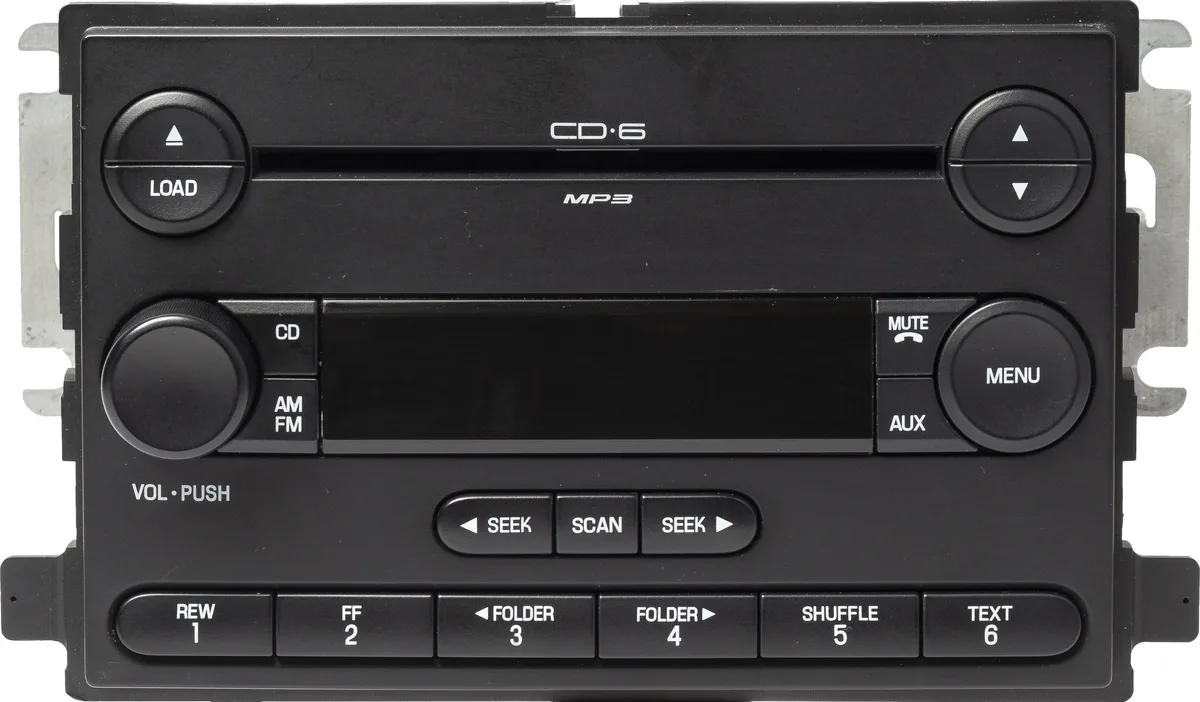 1 Factory Radio 1 Factory Radio 6F2T-18C815-HA receiver 2006-2007 Ford Freestar AM FM 6-Disc CD MP3 — product photo