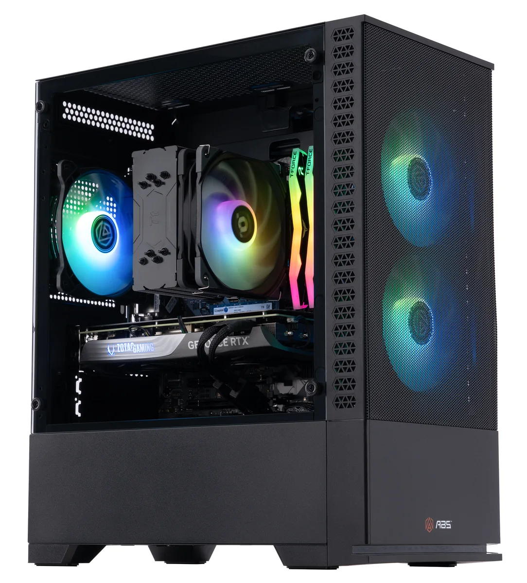 ABS ABS CR7700X4070S refurbished gaming PC Ryzen 7 7700X RTX 4070 Super 32GB DDR5 1TB NVMe — product photo