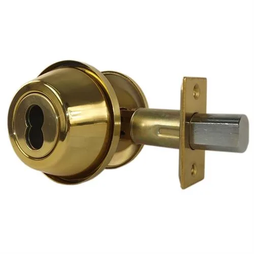MAXTECH MAXTECH IC1306 Polished Brass US3 Interchangeable Core Single Cylinder Deadbolt — product photo