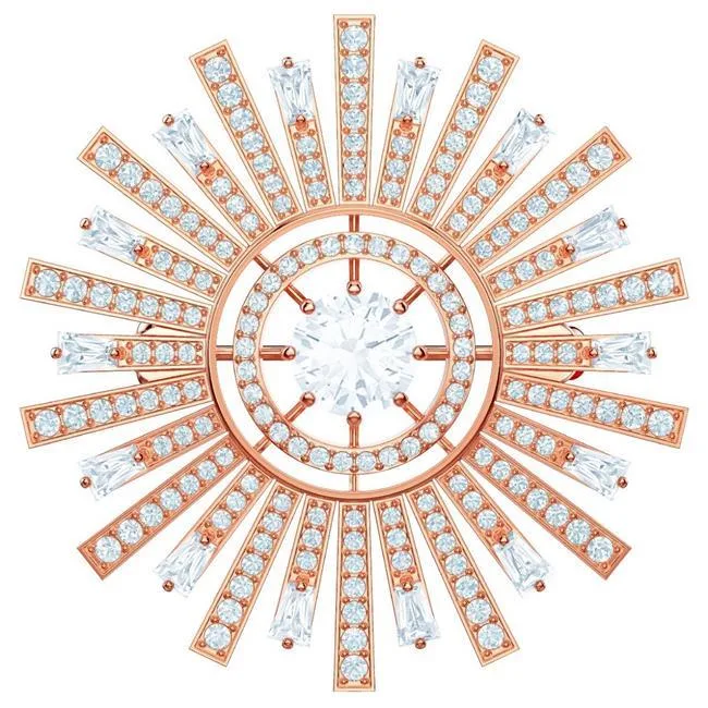 Swarovski Swarovski 5465415 Sunshine Rose Gold Brooch White — product photo