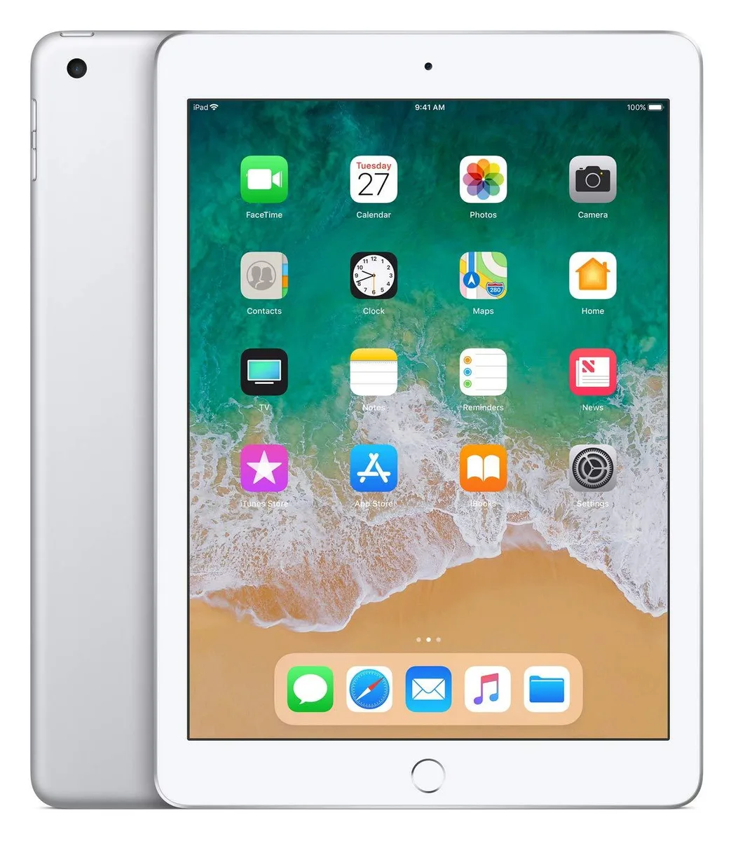 Apple Apple iPad 6 2018 32 GB Silver Wi-Fi 5 9.7 inch tablet — product photo