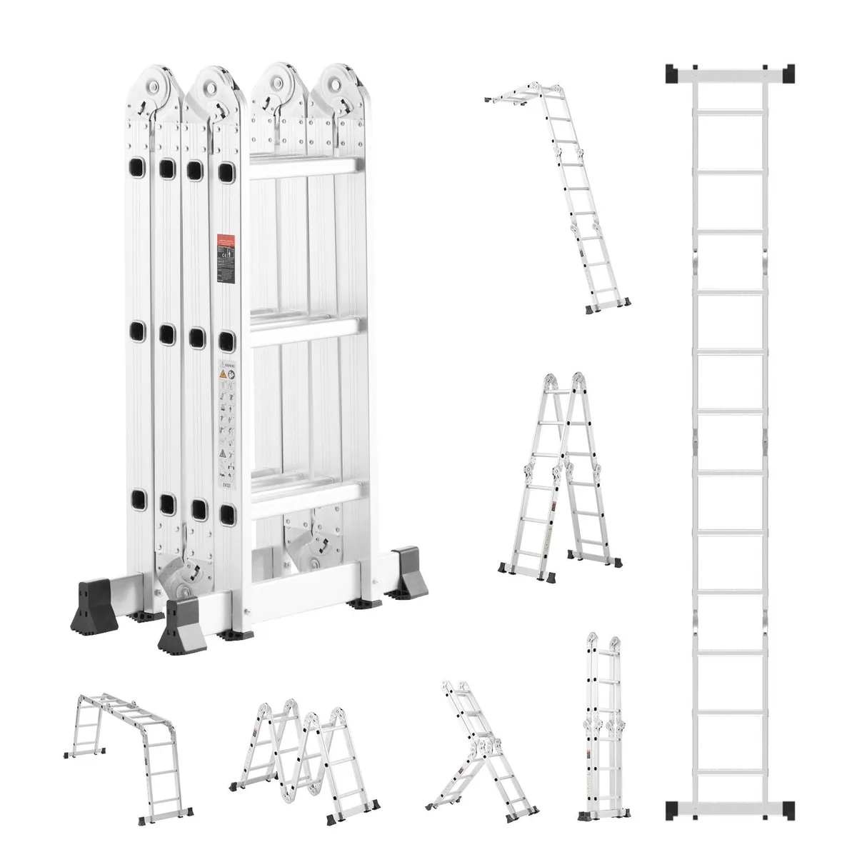 VEVOR VEVOR 7-in-1 Folding Ladder 12 ft 330 lbs KMP403 — product photo