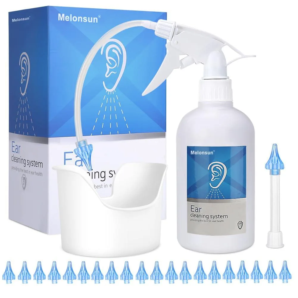 White 500ml spray bottle with basin, rigid wand, flexible tube and 20 tips