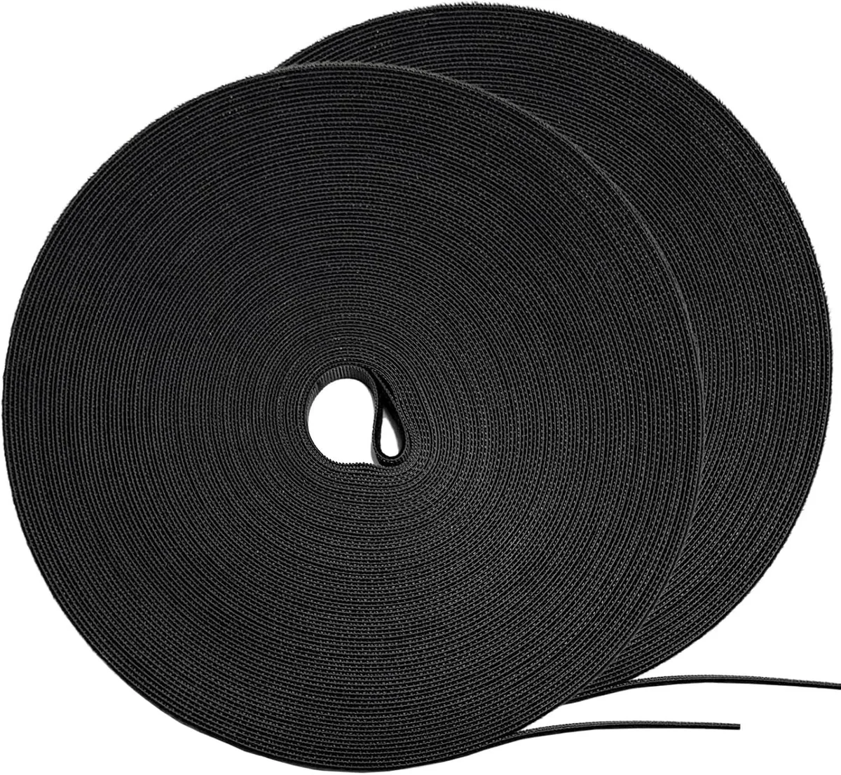 Ennovor Ennovor Hook and Loop Cable Ties 164ft 1/2 inch Black 2 Roll accessory — product photo
