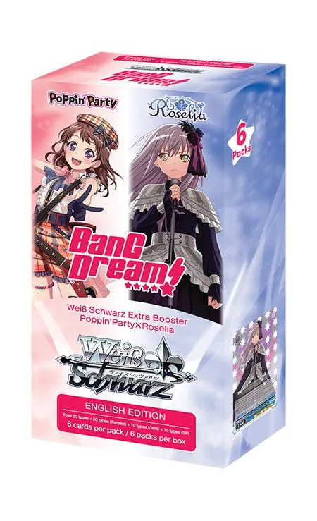Weiss Schwarz Weiss Schwarz Poppin' Party X Roselia Extra Booster Box 6 Packs Collectible — product photo