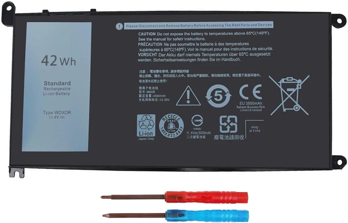 FOCUSTEC FOCUSTEC 42WH 11.4V laptop battery for Dell Inspiron 13 15 17 5000 7000 Series Latitude 3189 3580 — product photo