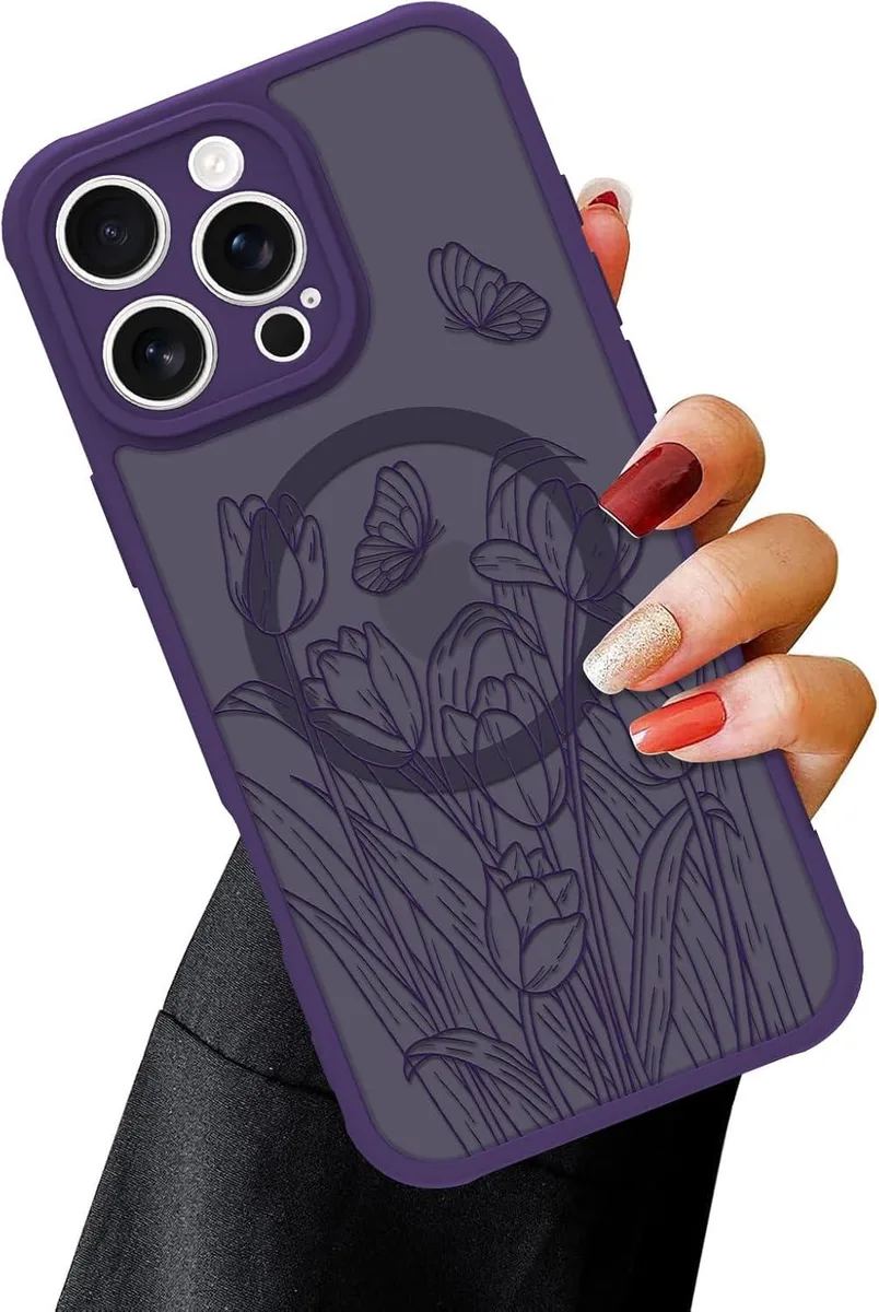 iworkmart iworkmart Magnetic Case iPhone 16 Pro Purple Wild Flower 6.3 — product photo