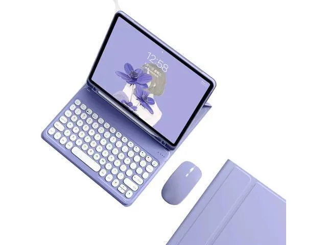 LORDWORLD LORDWORLD Keyboard Case &amp; Mouse for Galaxy Tab S6 Lite 10.4 inch Purple — product photo