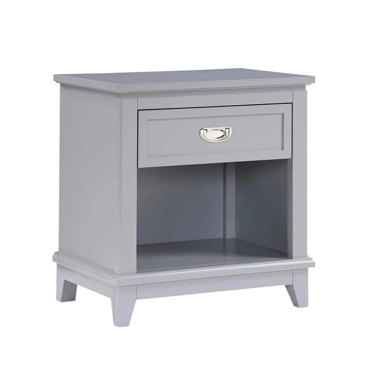 tuphen tuphen Gray Nightstand 24x16x26 1 Drawer Shelf — product photo