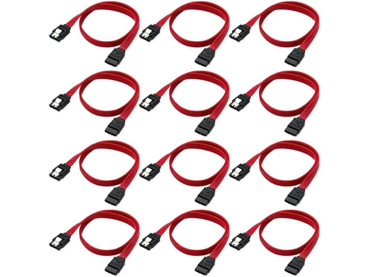 BUCIER BUCIER 12-Pack SATA III Cable 16 Inches Red — product photo