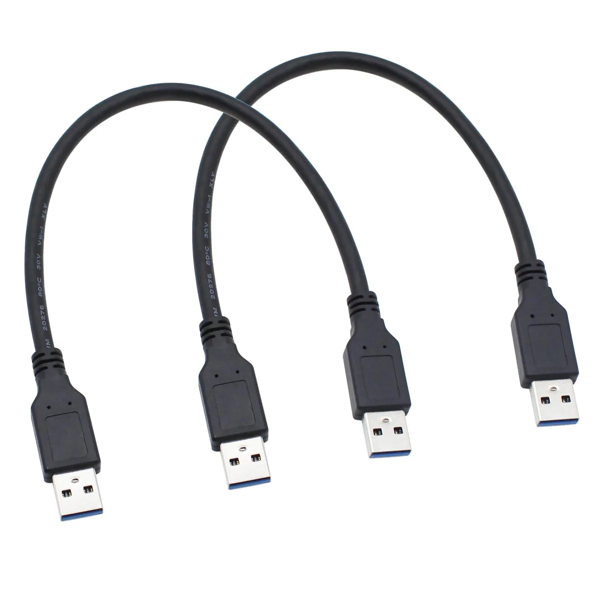 No Sew No Sew USB 3.0 Type A Male to Male Cable 0.3 m 2 Pack — product photo